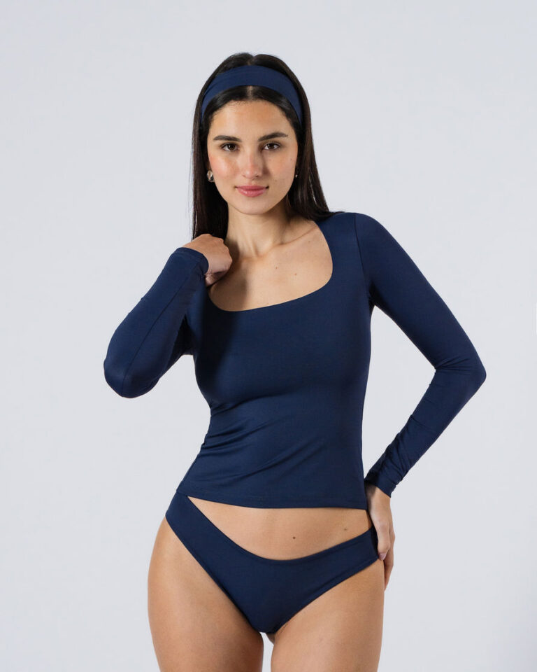 Camiseta Cuadrado ML - Navy