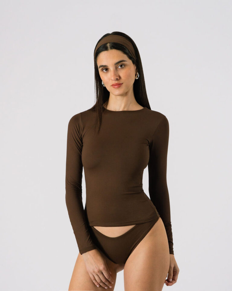 Camiseta Clásica ML - Chocolate